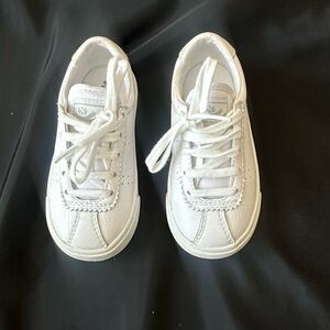 Superga Sport White Leather 2843-CLUBS US 8 1/2 EU 25 Like New